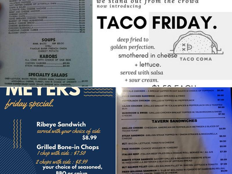 Jacobsmeyer's Tavern Menu