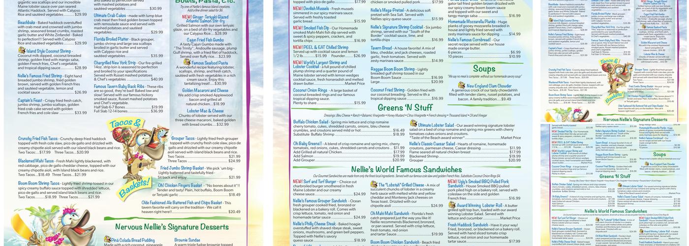 Ugly's Waterside Bar Menu