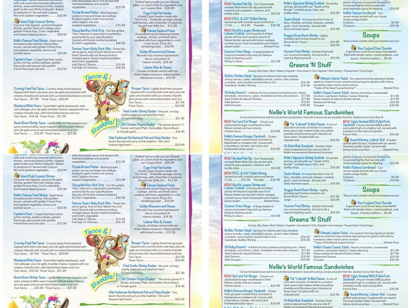 Ugly's Waterside Bar Menu