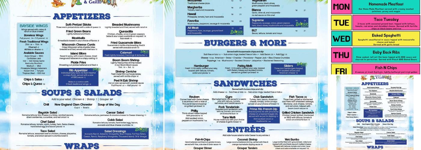 Bayside Grille Menu