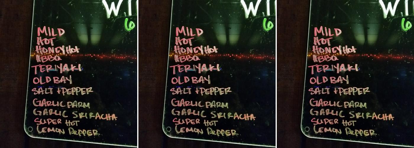 The Break Beach Bar Menu