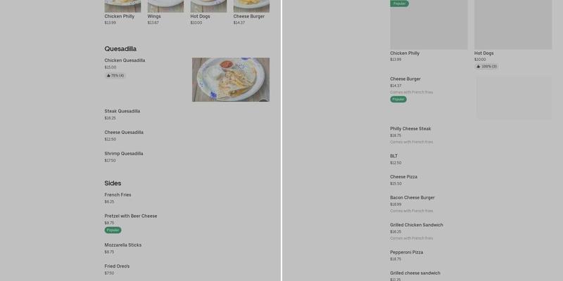 Just 1 More Tavern Menu