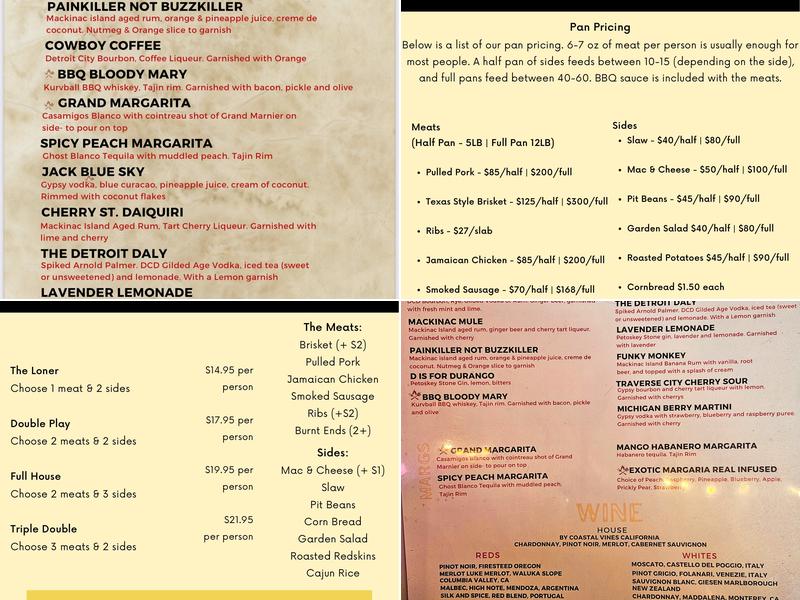 Jack's Roadside BBQ Bar & Grill Menu