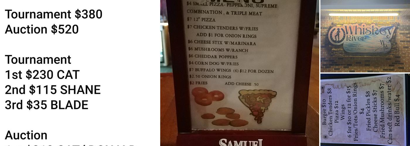 Whiskey River Menu