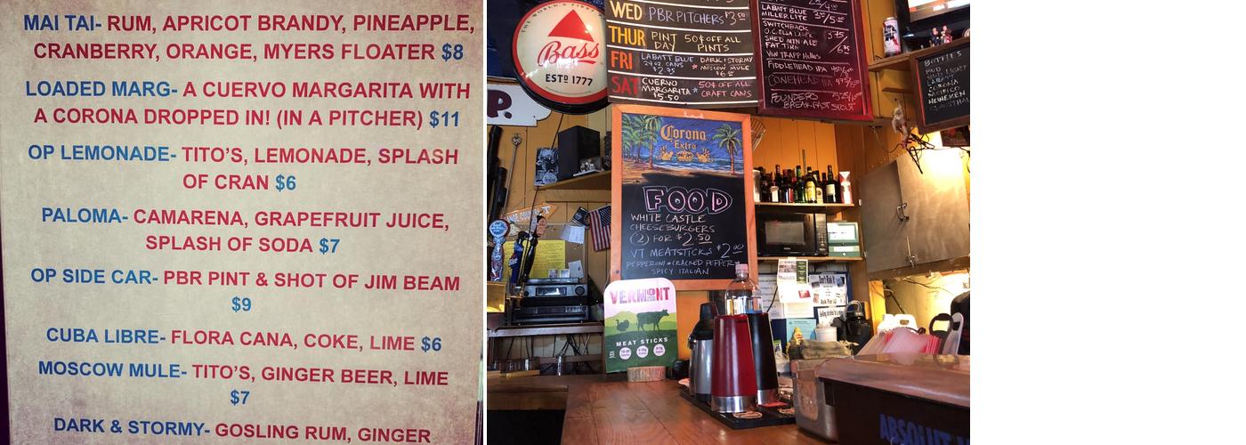 The Other Place Menu