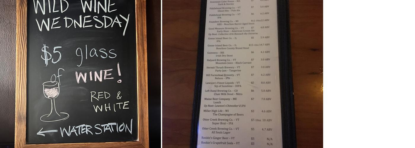 Monkey House Menu
