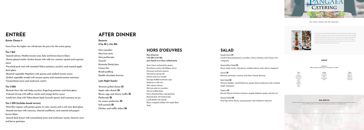 Prospect Coffee House Menu
