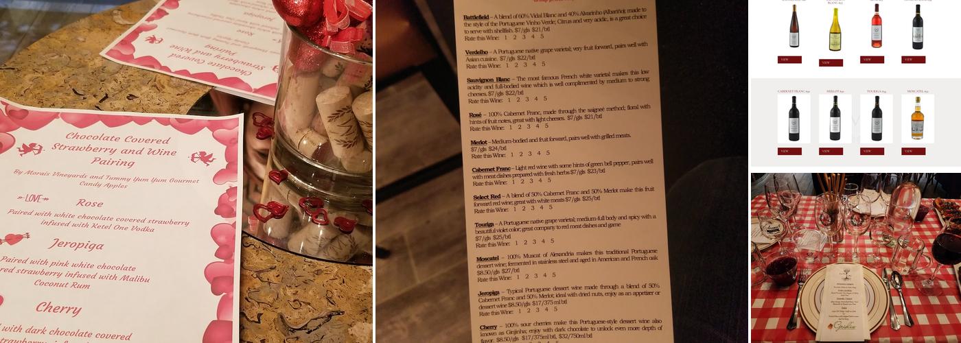 Aroma Wine Tasting Room Menu