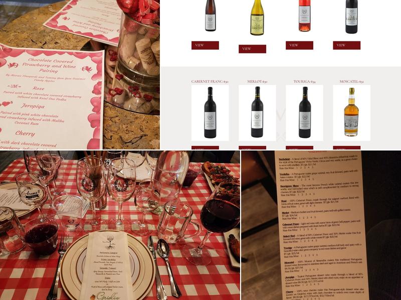 Aroma Wine Tasting Room Menu