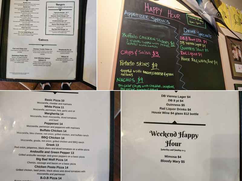 J. Brian’s Tap Room Menu