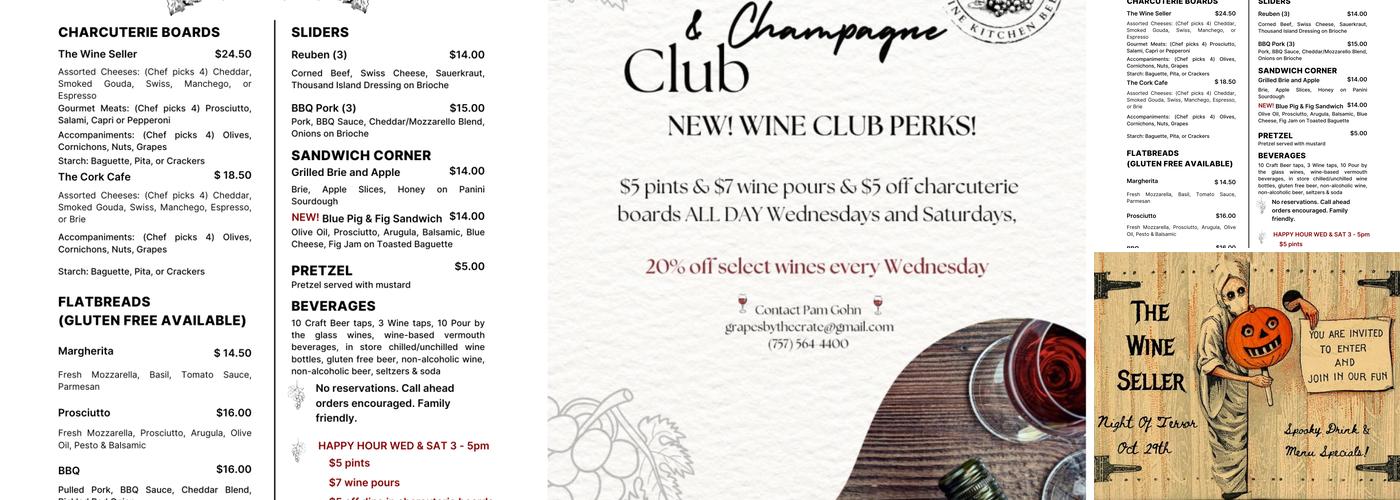 The Wine Seller Menu