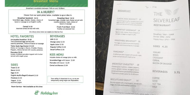 Silver Leaf Restaurant and Bar Menu