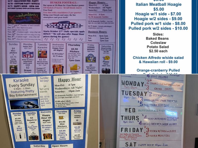 Thomasville Lounge Menu