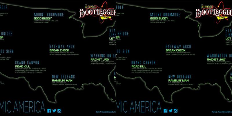 Atomic Bootlegger Lounge Menu