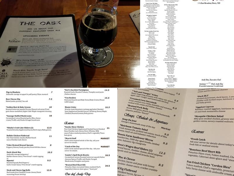 Cask & Vine Menu