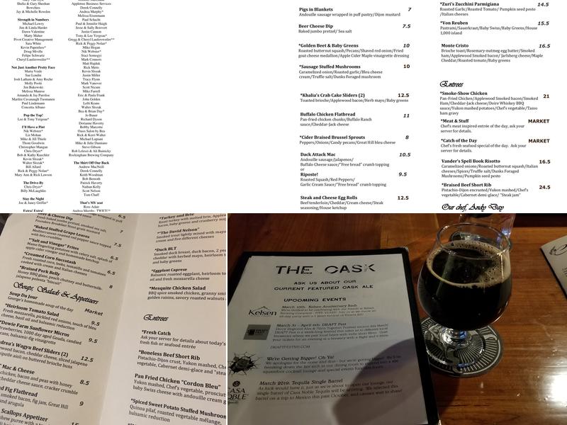 Cask & Vine Menu