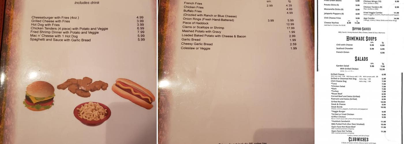 Tough Tymes Grille and Pub Menu