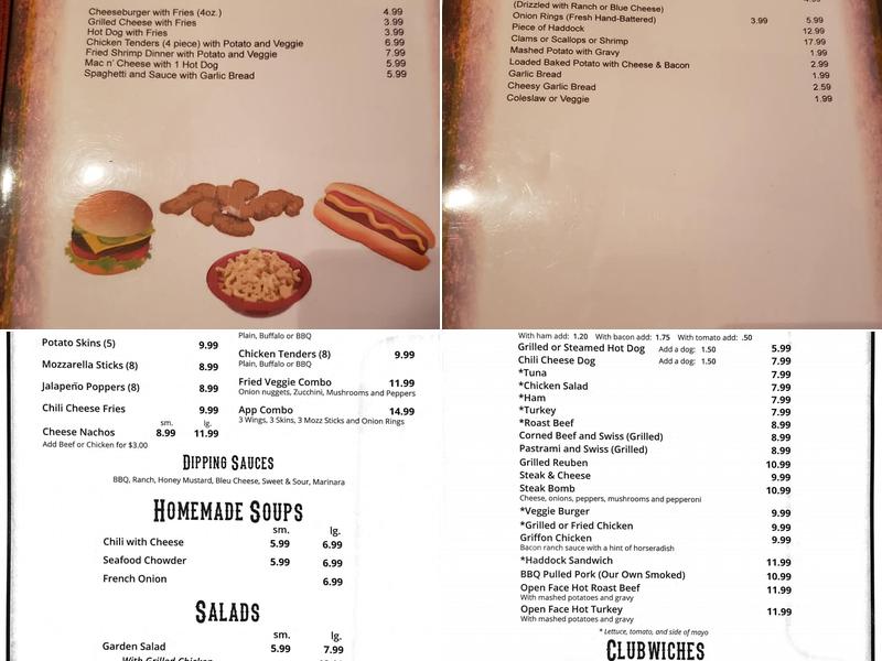 Tough Tymes Grille and Pub Menu