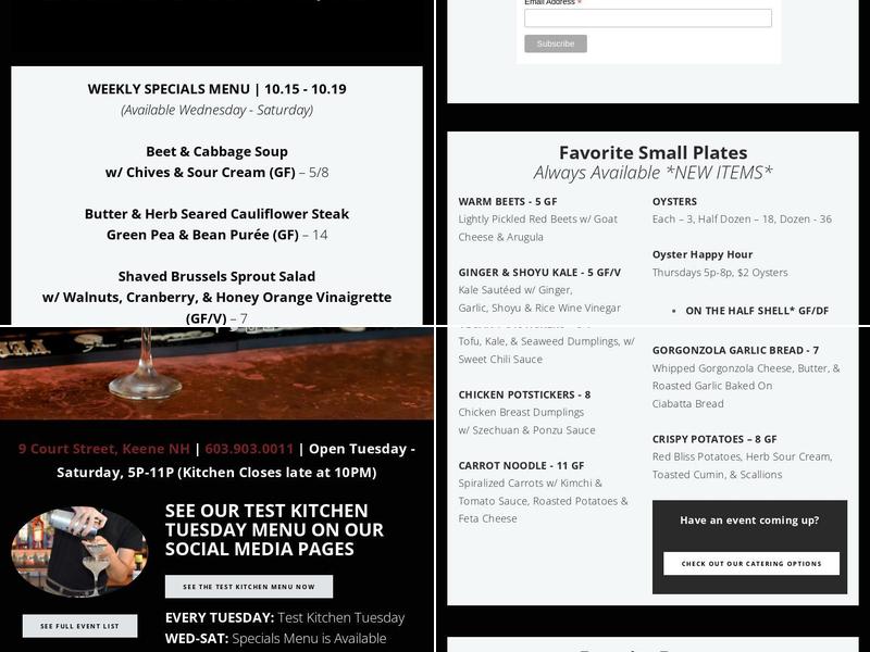 Machina Kitchen & ArtBar Menu