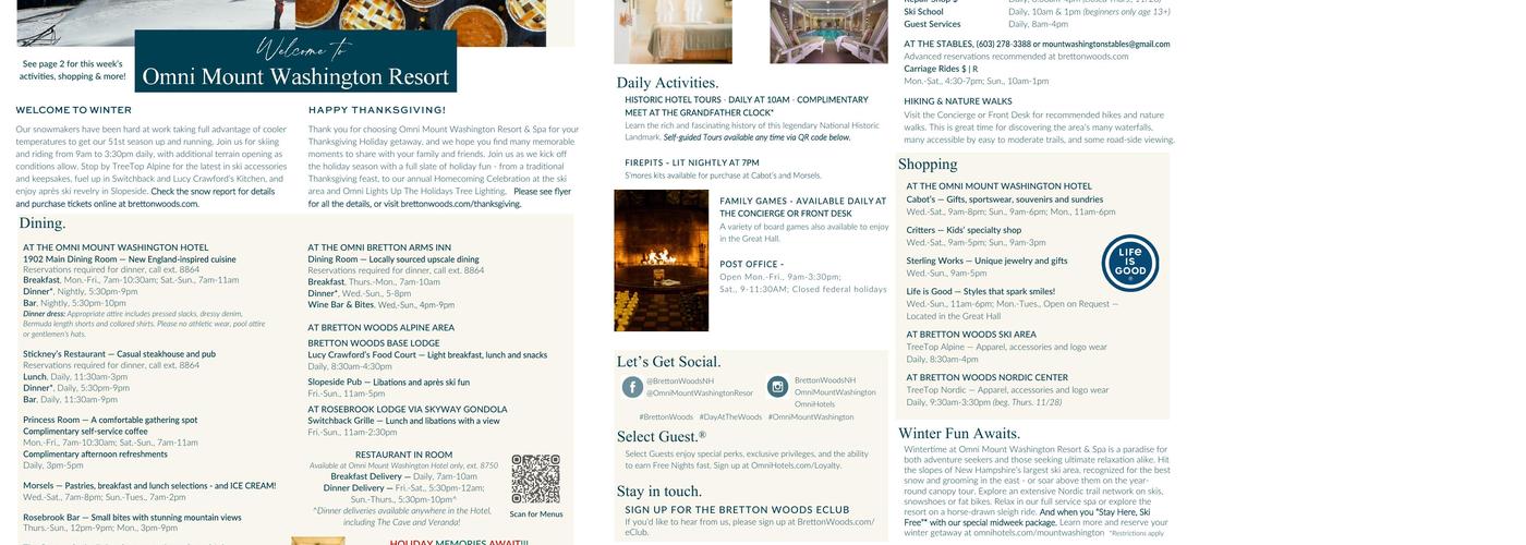 The Cave Menu
