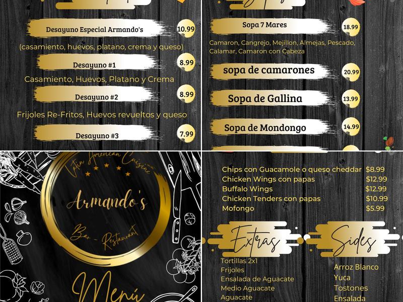 Armando's Menu