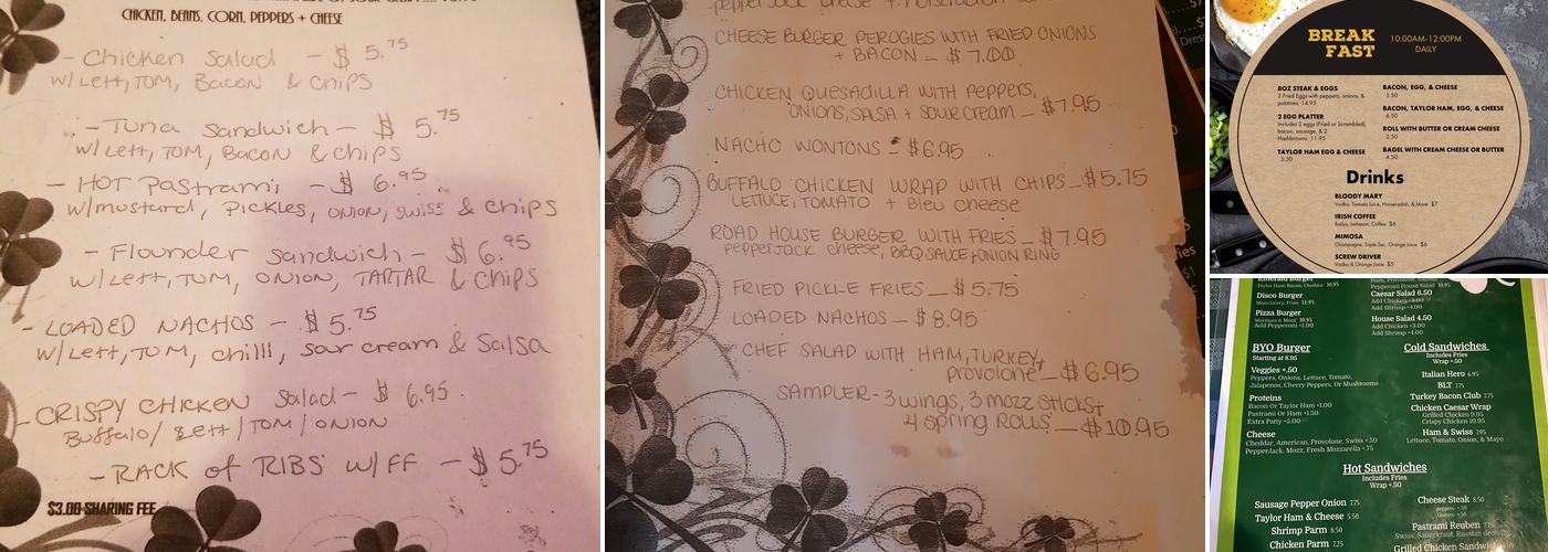 Emerald Corner Menu
