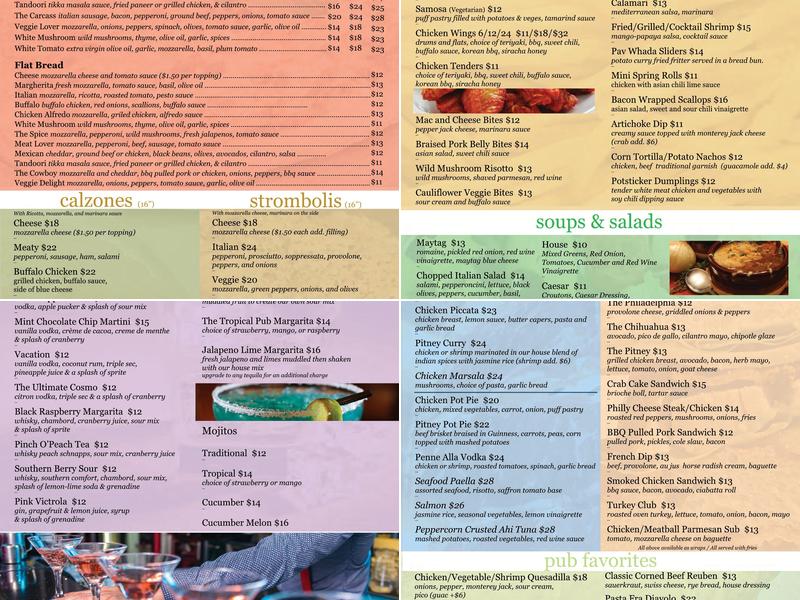 Pitney Pub Menu