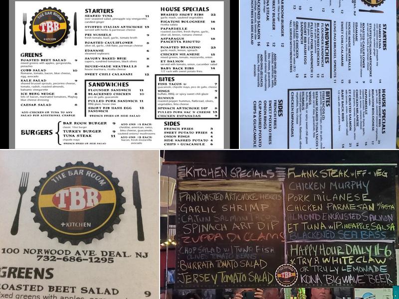 The Bar Room + Kitchen Menu