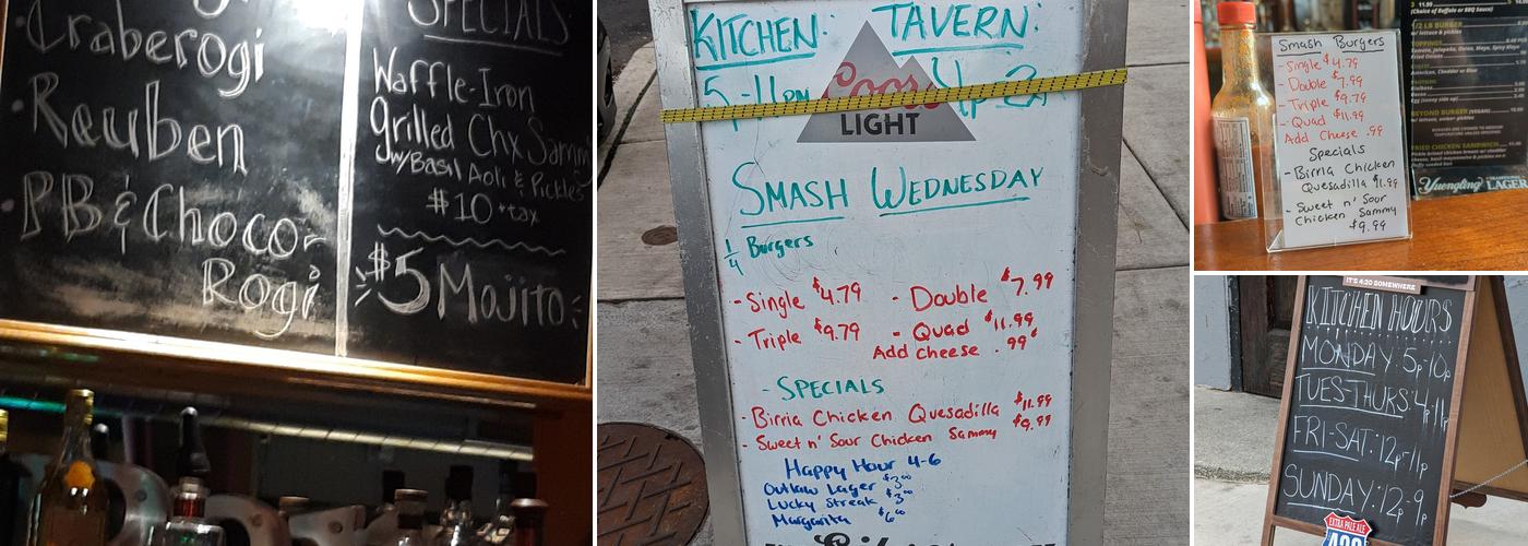 Green Rock Tavern Menu