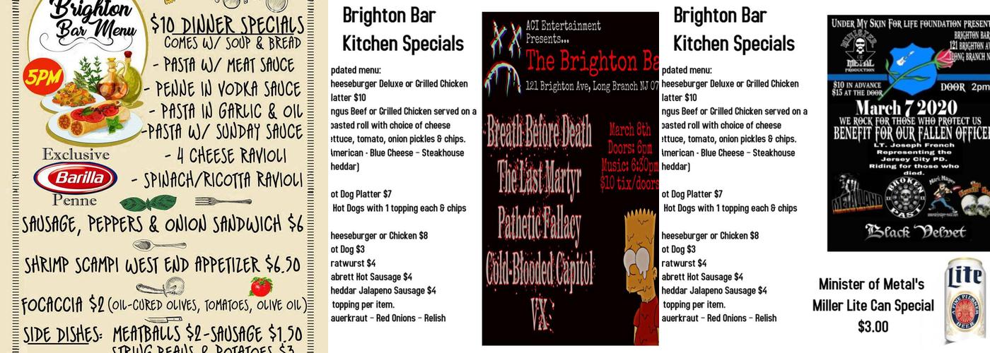Brighton Bar Menu