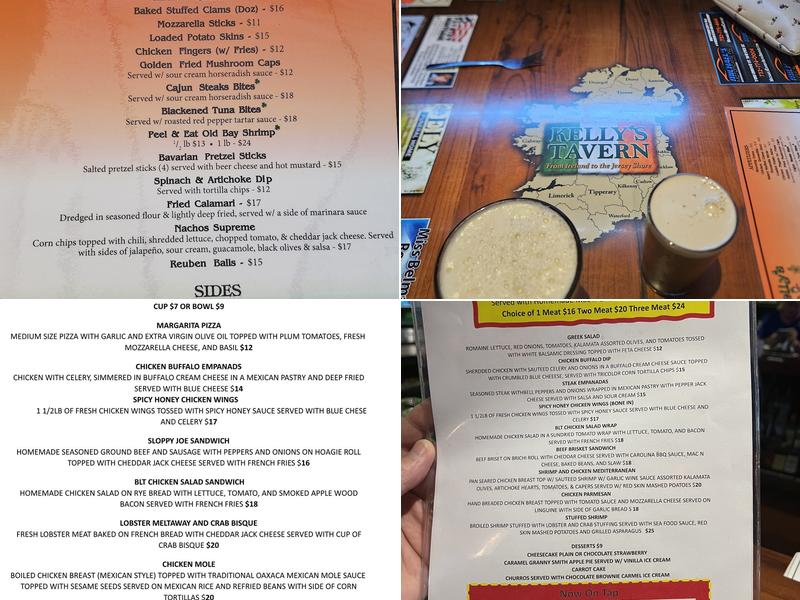 Kelly's Tavern Menu
