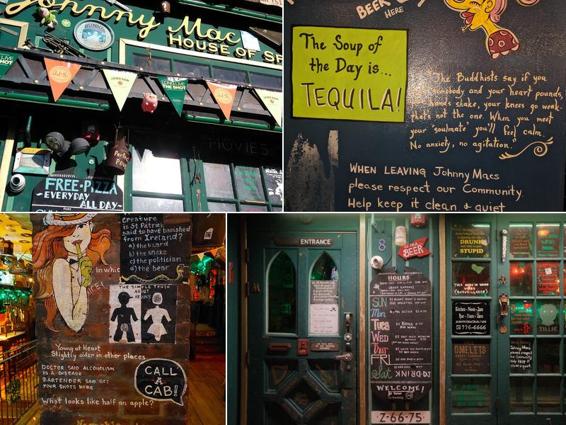 Johnny Mac House of Spirits Menu