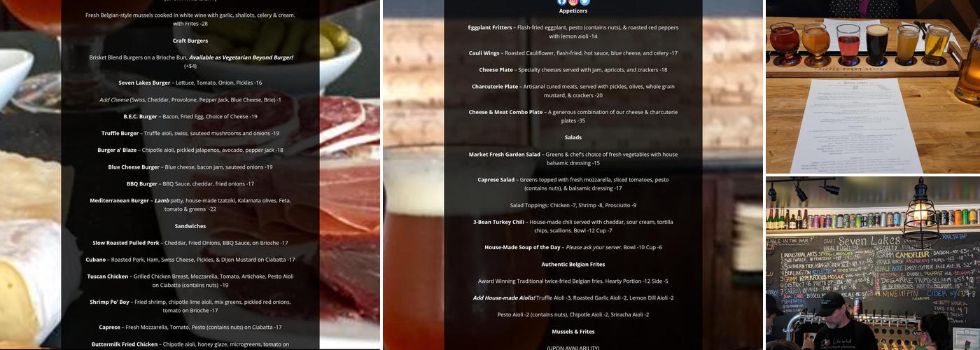 Seven Lakes Station Menu