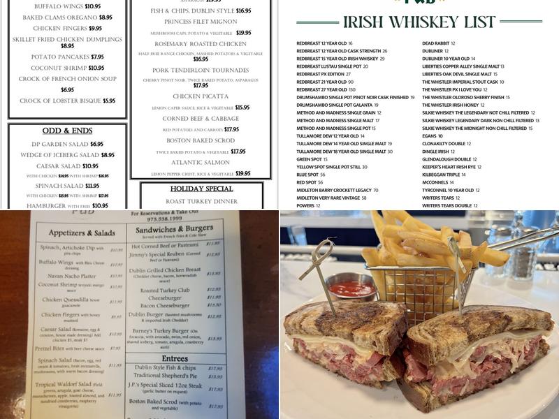 Dublin Pub Menu
