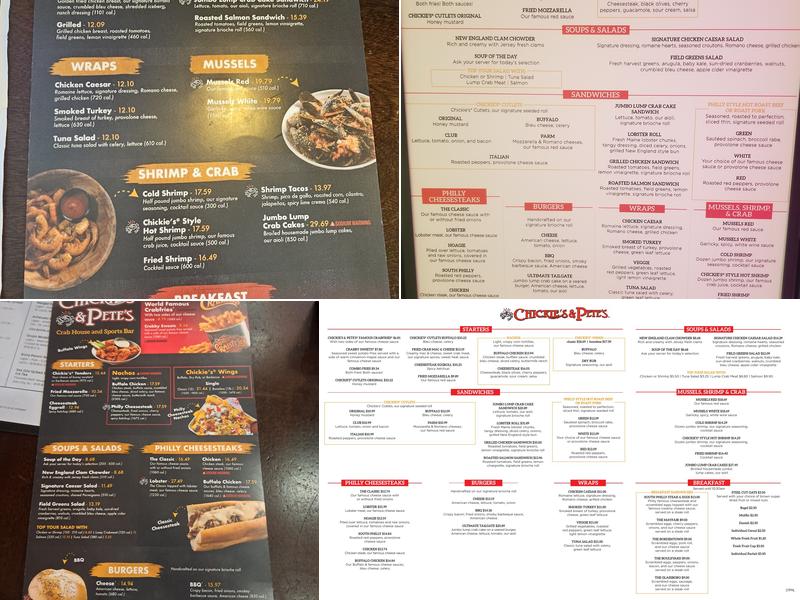 Chickie's & Pete's Terminal C Menu