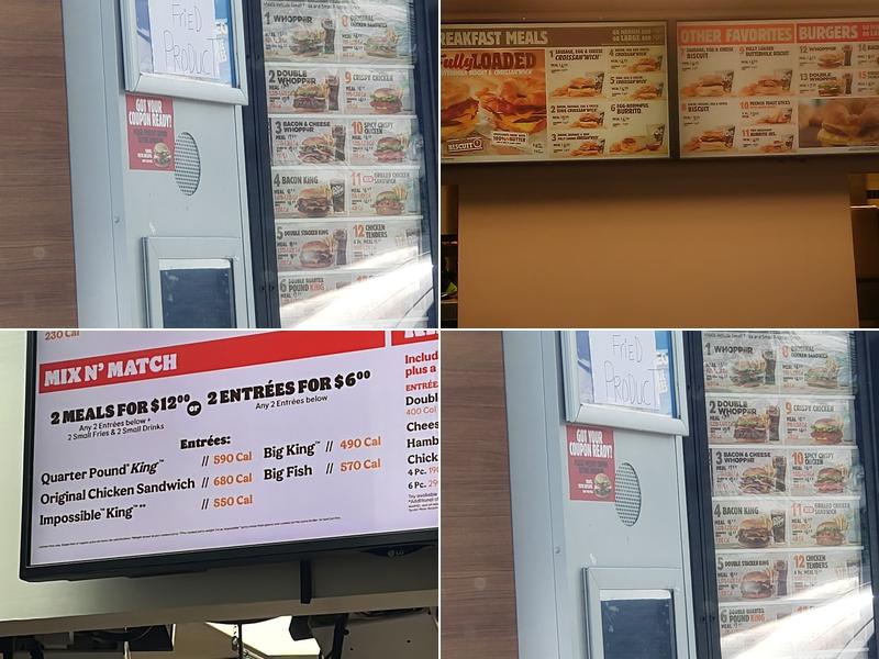 Burger King Menu