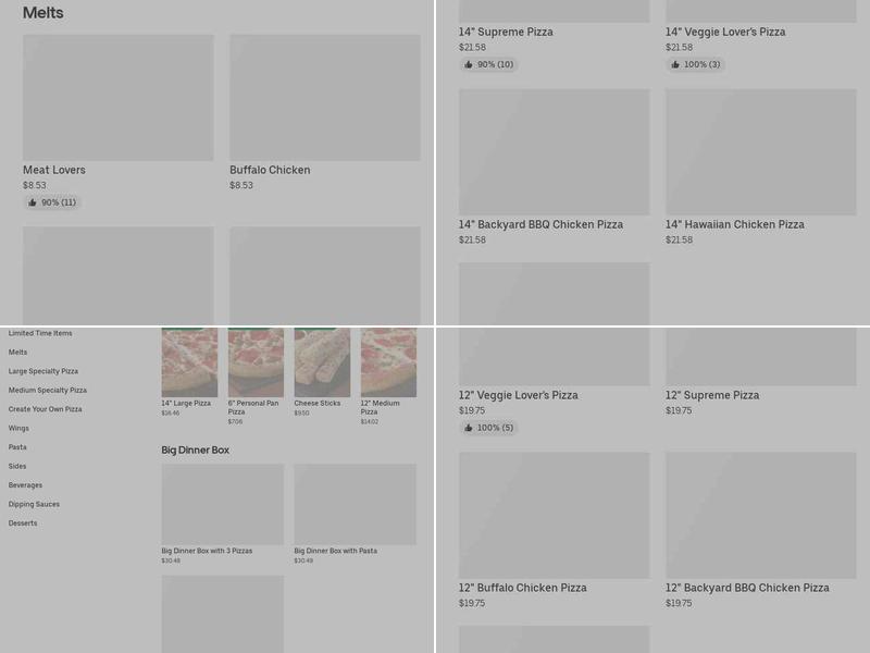 Pizza Hut Menu