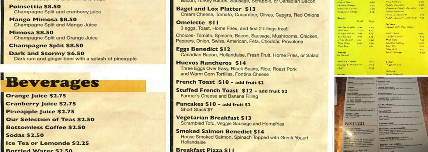 New Wave Cafe Menu
