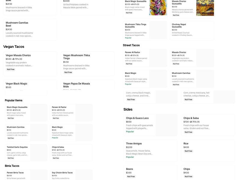 eBar Menu