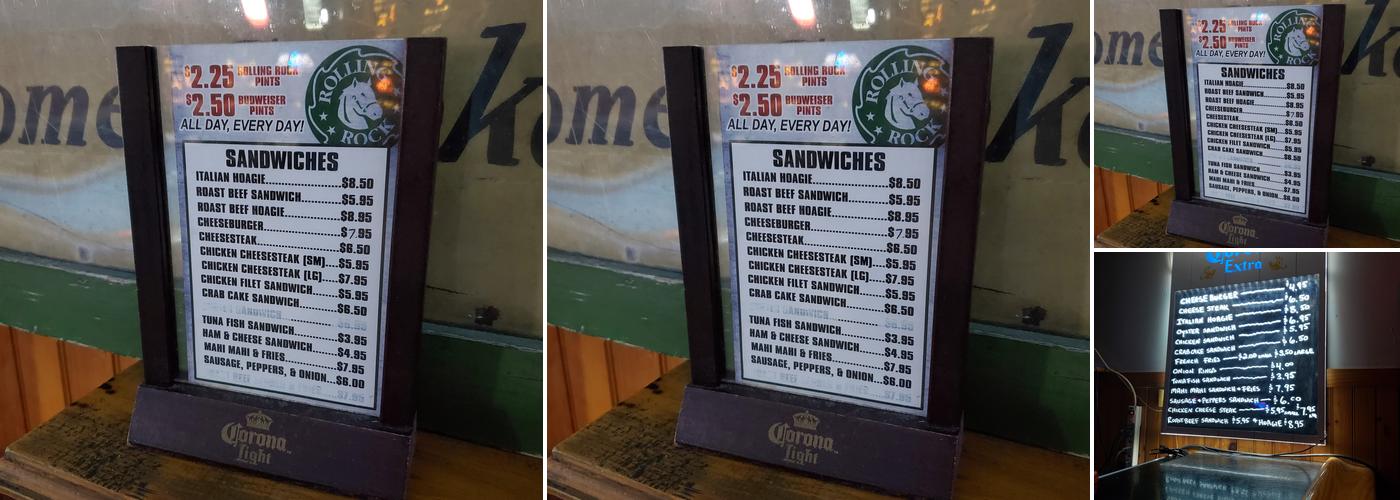 Red Lion Inn & Liquor Store Menu