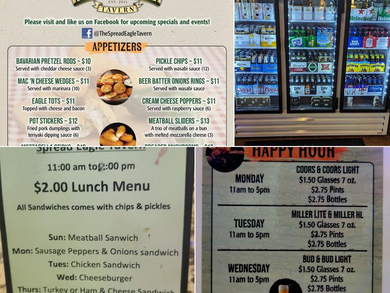 Spread Eagle Tavern Menu