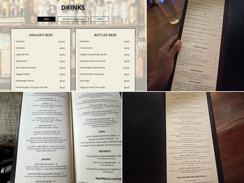 Prohibition Menu