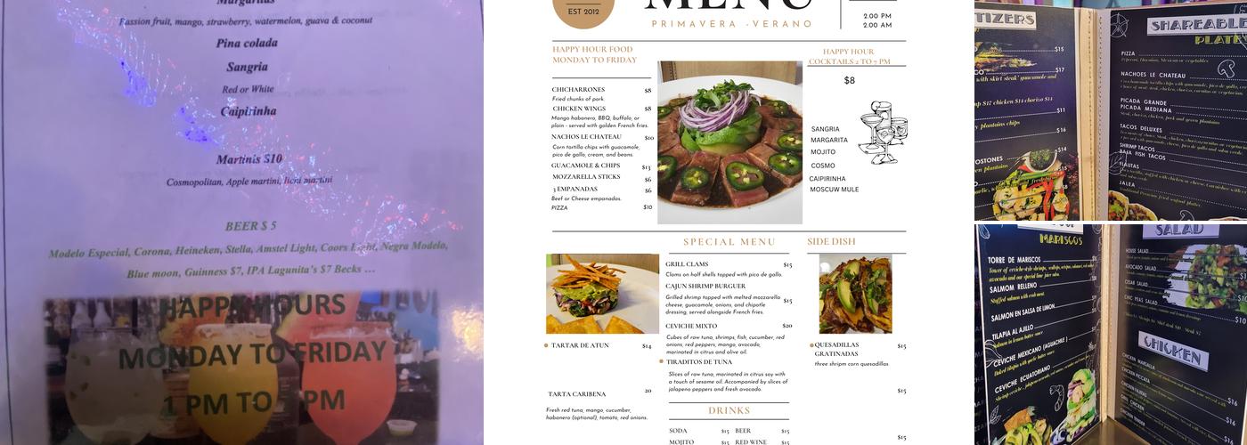 Le Chateau Menu