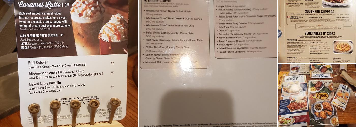 Cracker Barrel Old Country Store Menu