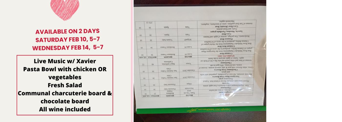 Wine Attitude Menu