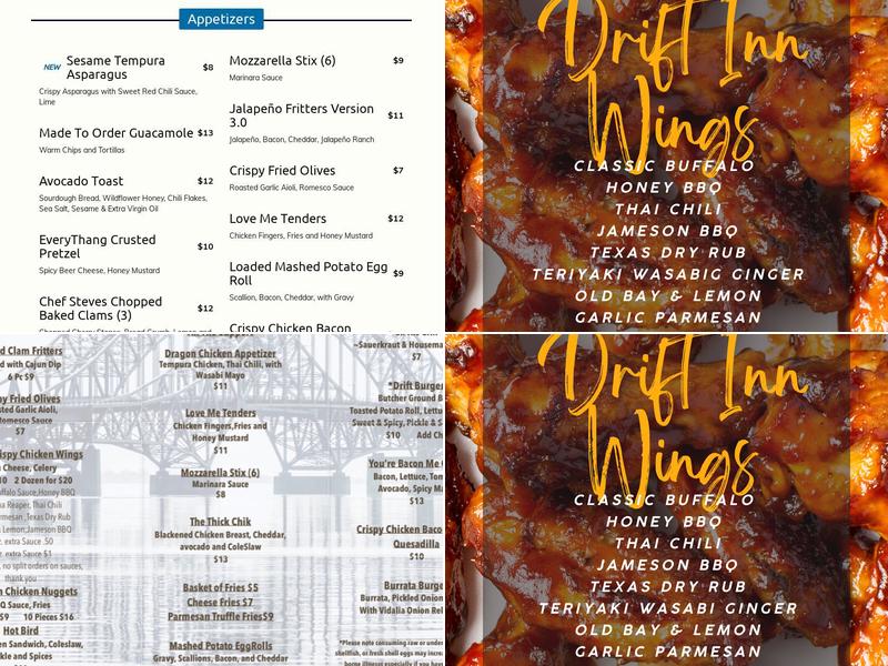 Drift Inn Menu