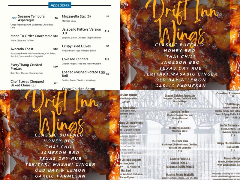 Drift Inn Menu