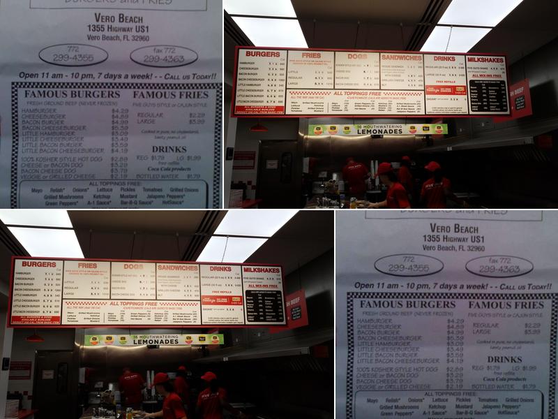 Five Guys Menu
