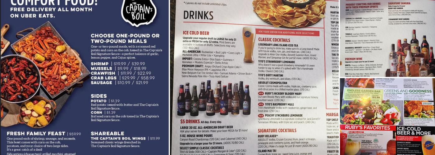 Ruby Tuesday Menu
