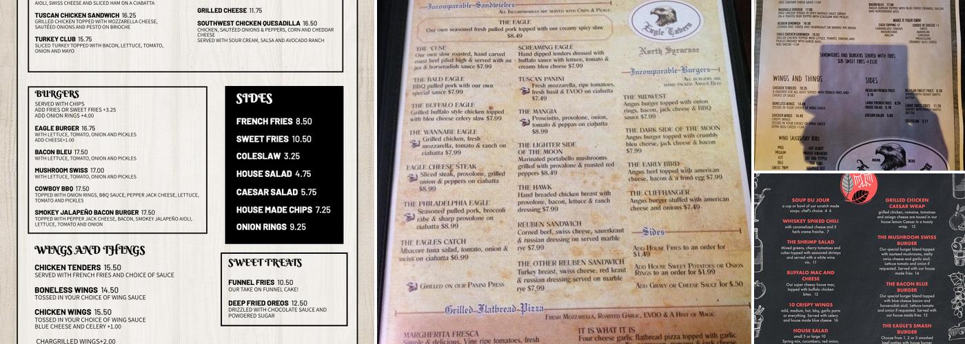 Eagle Tavern Menu